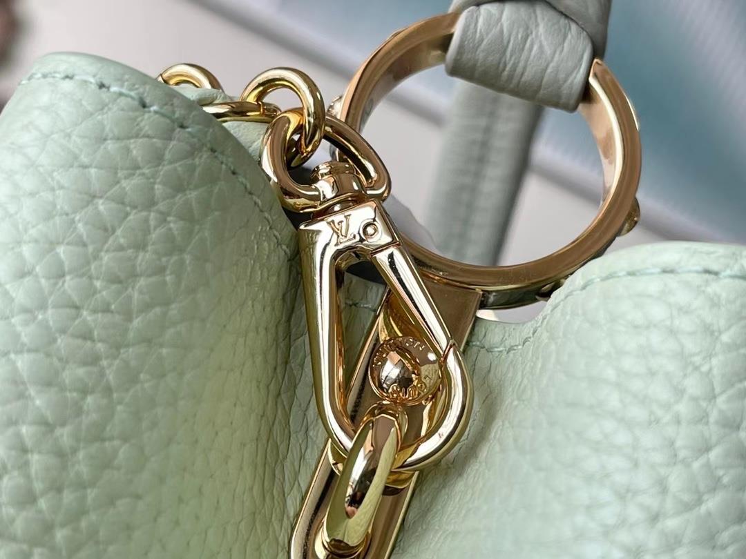 Top grade original M22916 M48865 apple green with white chainThis CAPUCINES small handbag