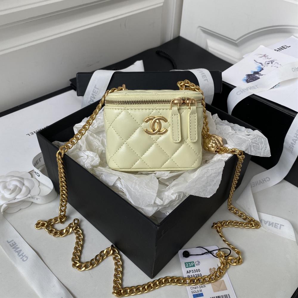 chanel Camellia AP3300 Sheepskin Small Box Bag Exquisite and Unique Chain Small Makeup Box Approp