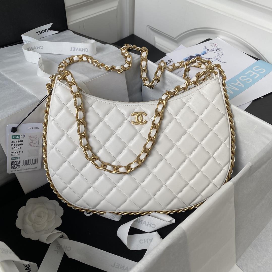 Chanel Xi Leather Bag 23B New AS4368The newly designed hobo binding is adorned with exquisite woven