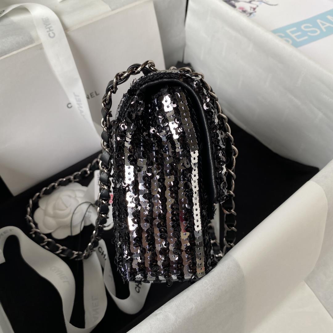 3820 chanel23p Sequin CF Bag Chanel 23Ps invincible glittering sequin CF bag has exploded in p