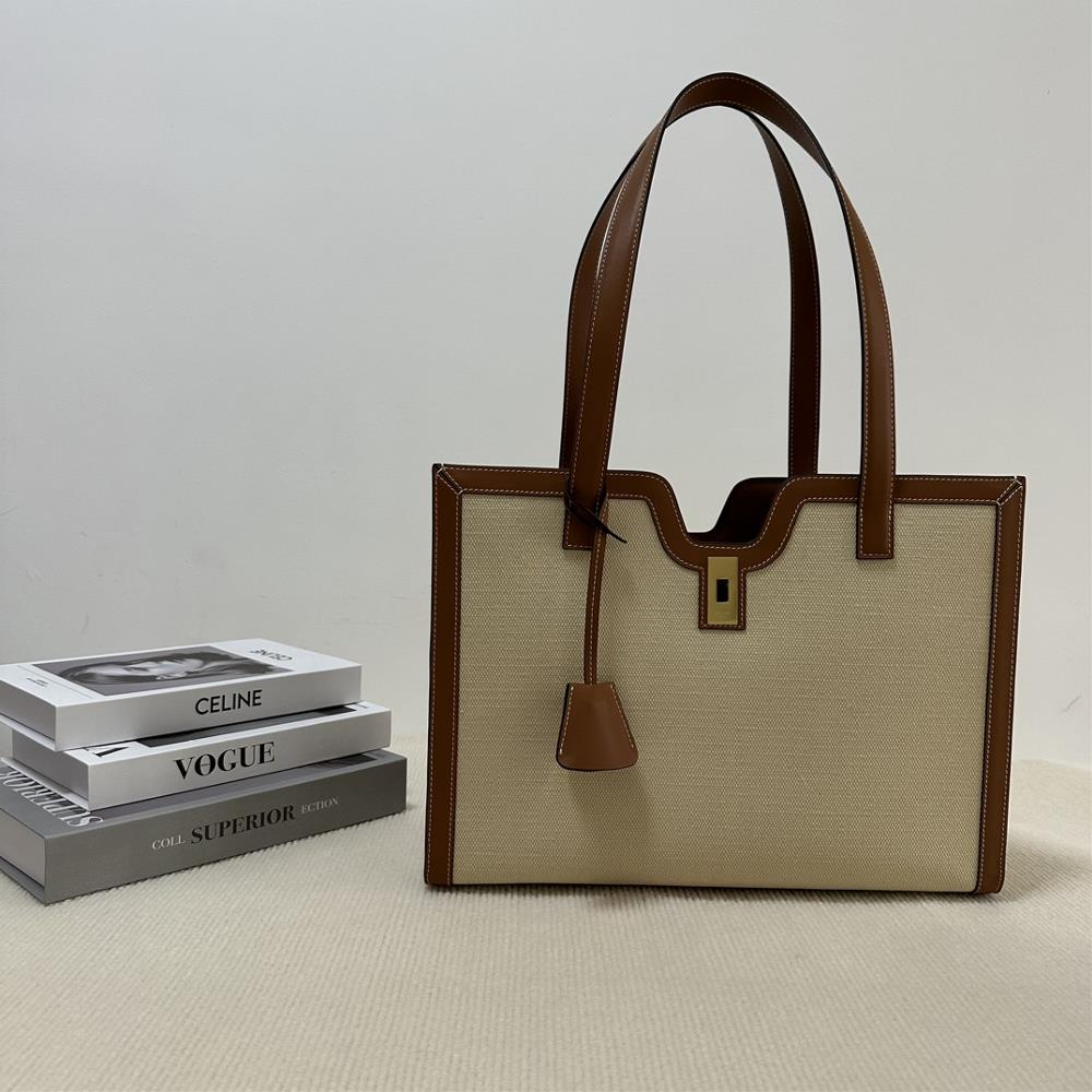 New product launchThe Celine 2023 new Cabas brand new 16 series linen tote extra large tot