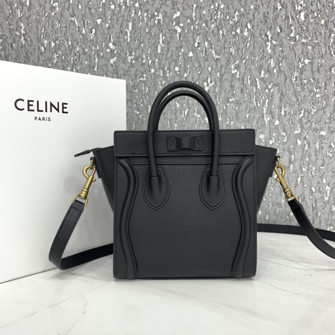 New version of CELINE smiley bag  original overseas single parallel cargo 20CM LUGGAGE calfski