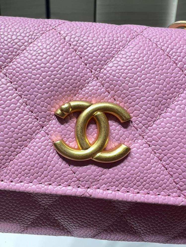 The double C embossed logo a hallmark of Chanel adds a touch of glamour and recognition