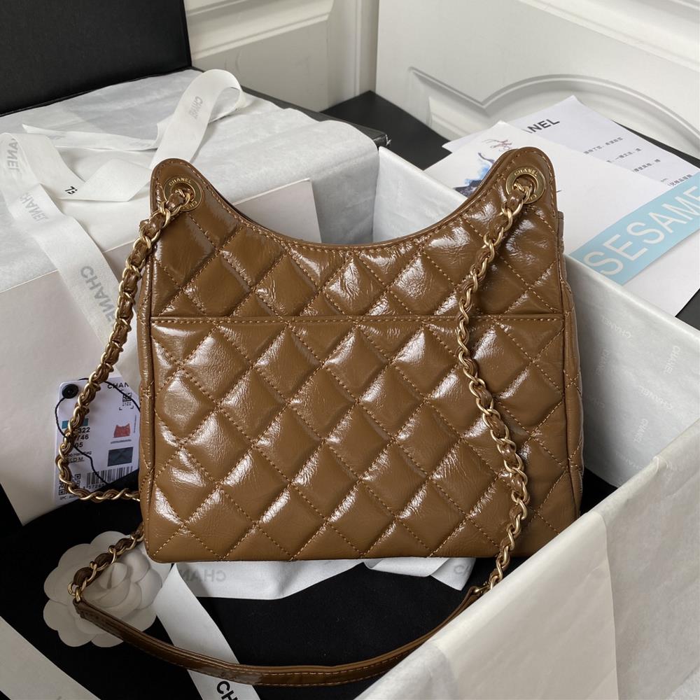 The mid size Chanel 23B AS4322 oil wax leather hobo stable shoulder bag has the highest at