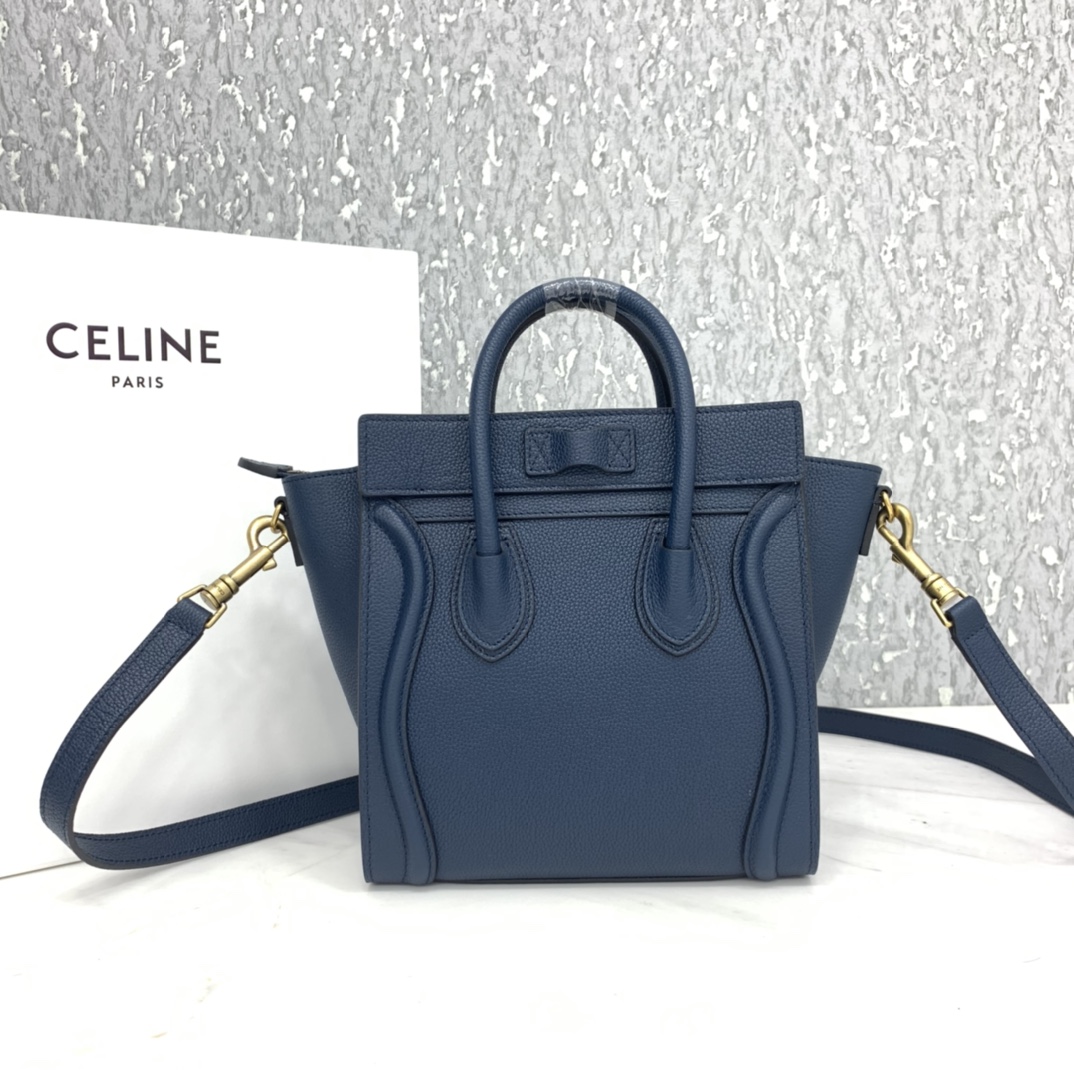 New version of CELINE smiley bag  original overseas single parallel cargo 20CM LUGGAGE calfski