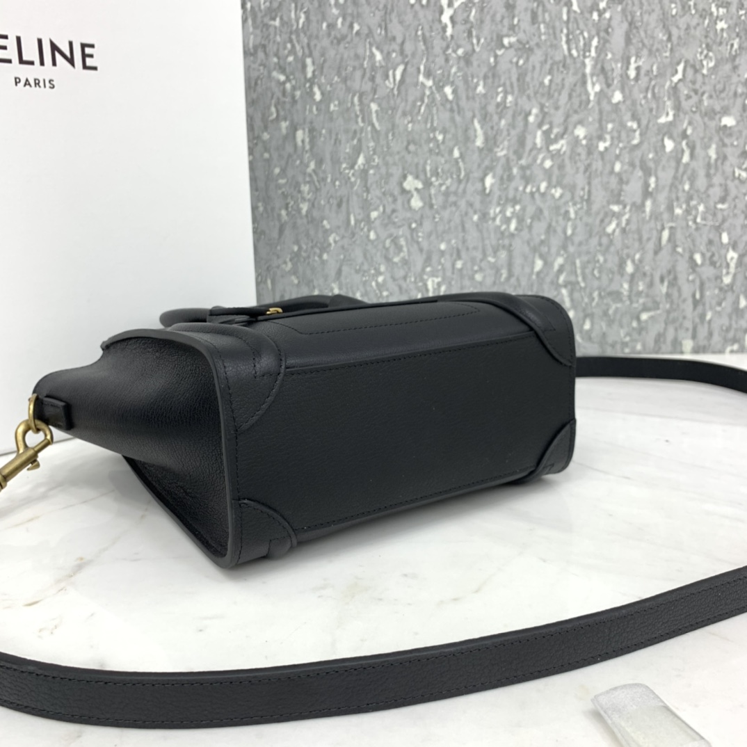 New version of CELINE smiley bag  original overseas single parallel cargo 20CM LUGGAGE calfski