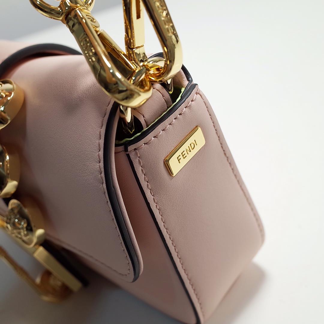 The iconic square Baguette mini handbag from the chain Versace by Fendi series Pink lightMade 