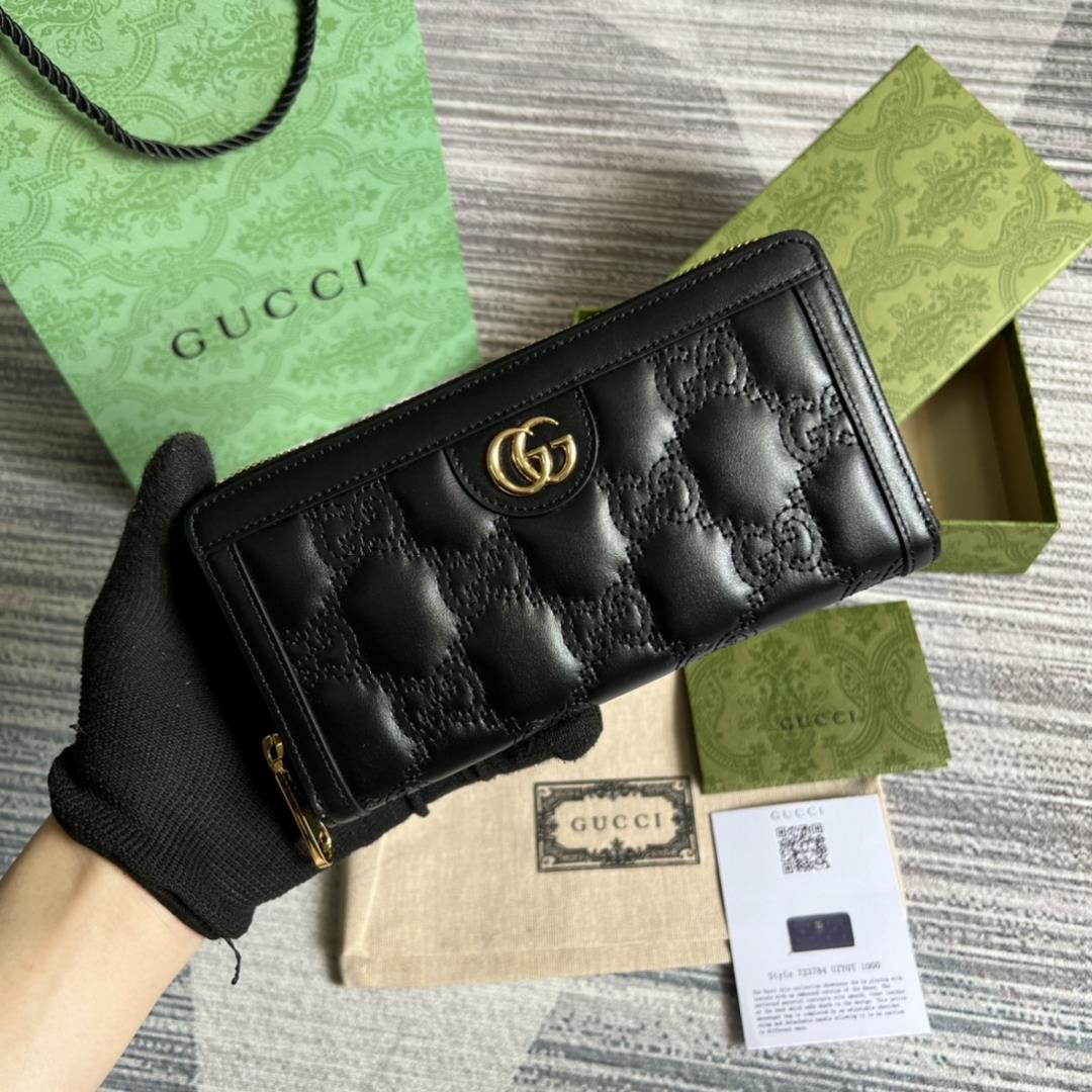 Equipped with a complete set of specialized green packaging GG Matelasss wallet quilted leather inte