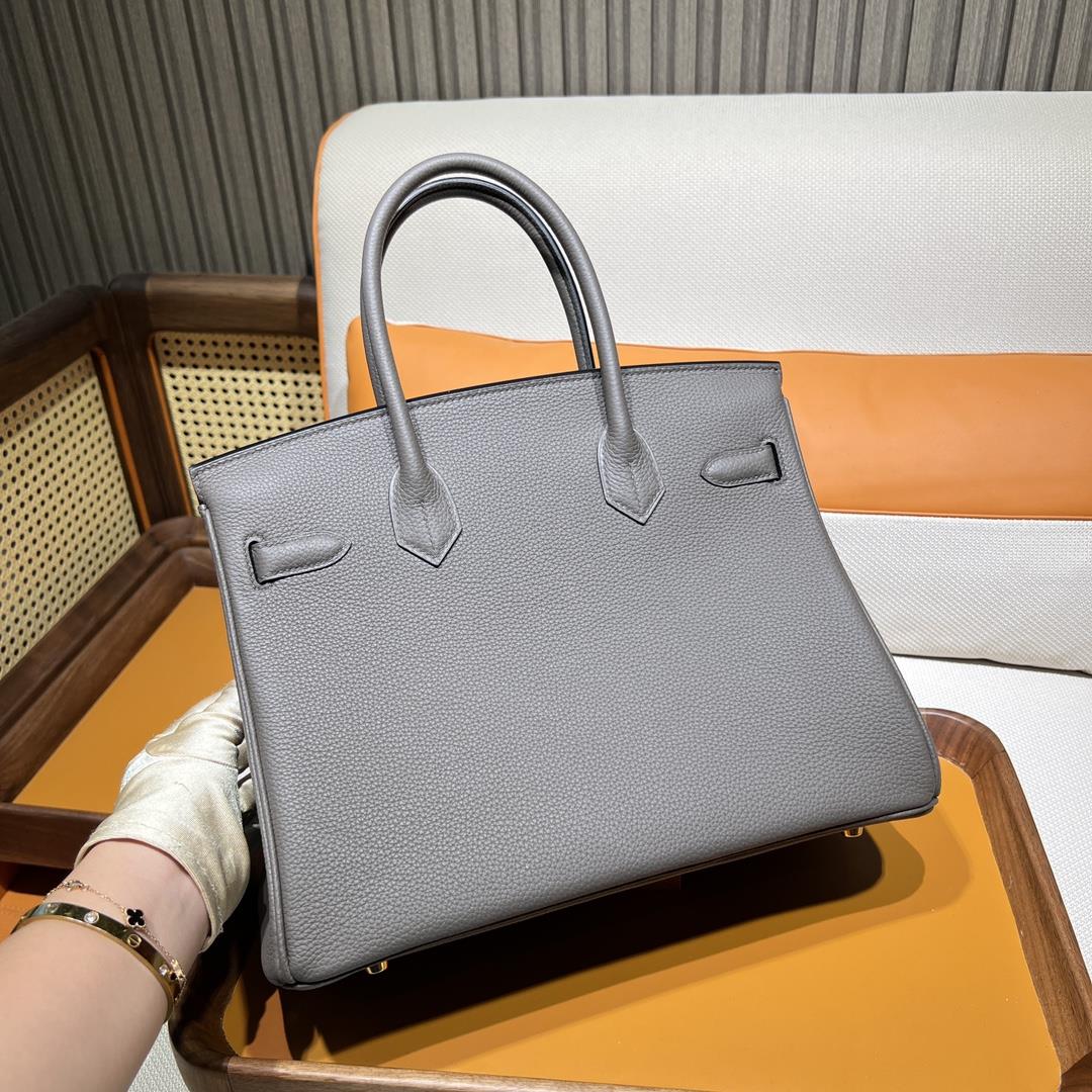 Birkin 30 Platinum Togo 8F Tin Gray Etain Inner Seam Gold Buckle Purchase Level Top Origin