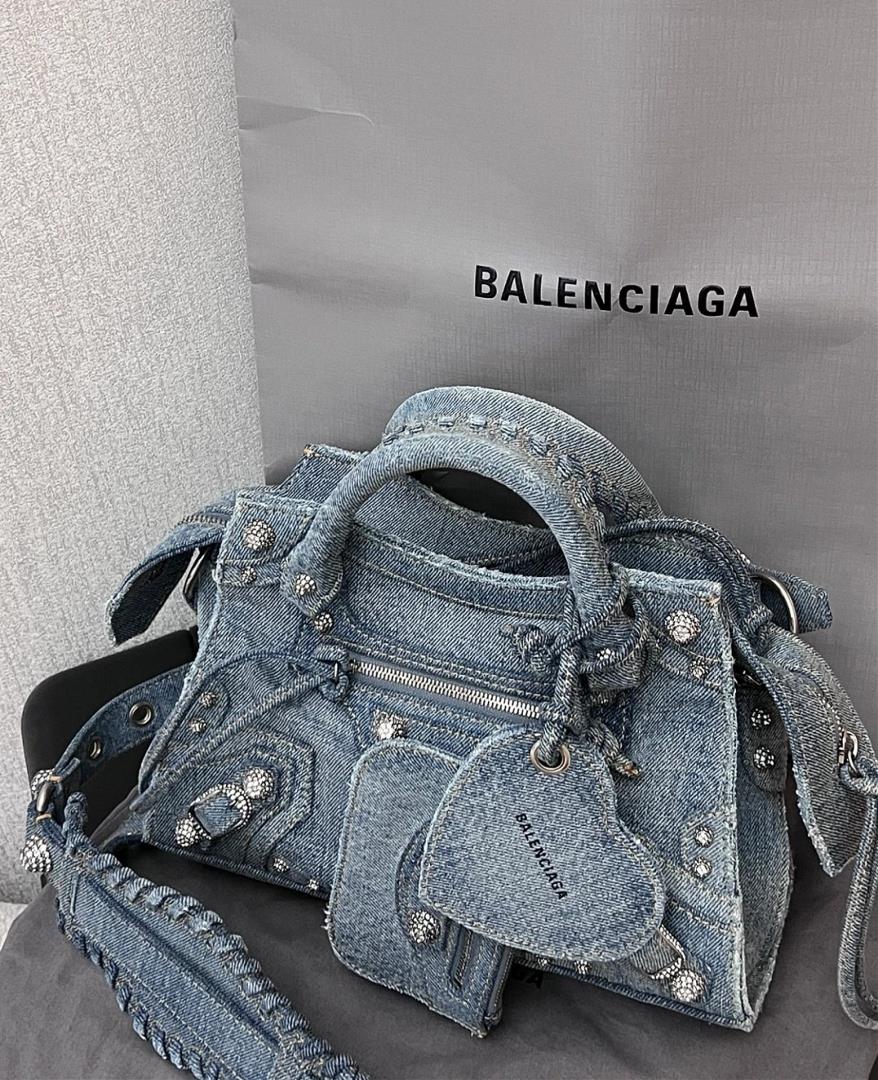 Denim BALENCIAGA XS Le Cagle City handbag newly upgraded Neo City handbag Le Cagle City becoming an 