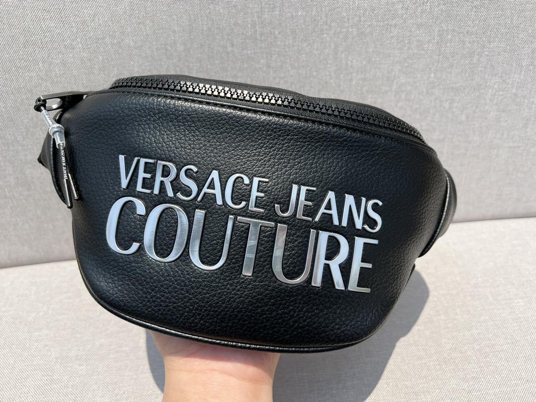 versace Jeans Coutures new litchi pattern waist bag chest bag diagonal backpack Versace