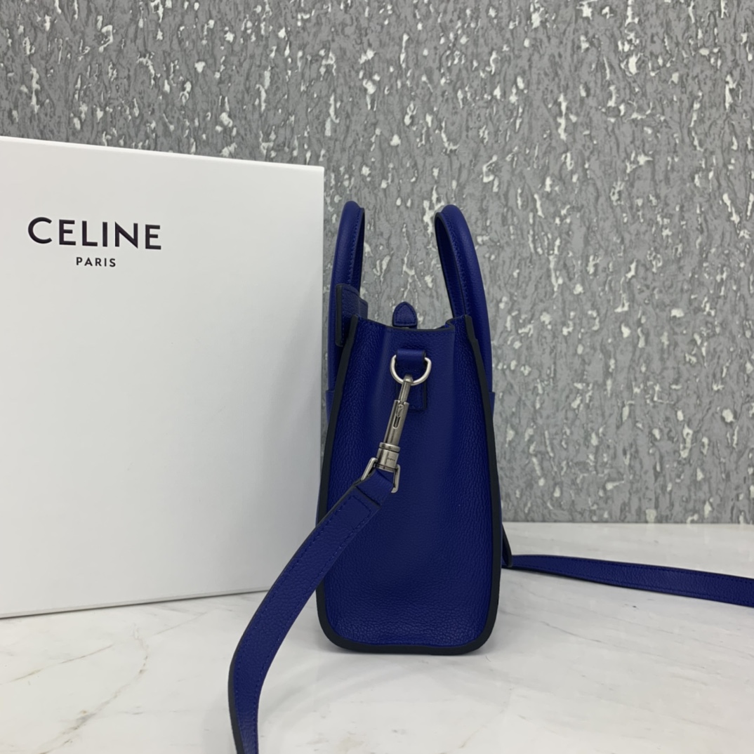 New version of CELINE smiley bag  original overseas single parallel cargo 20CM LUGGAGE calfski