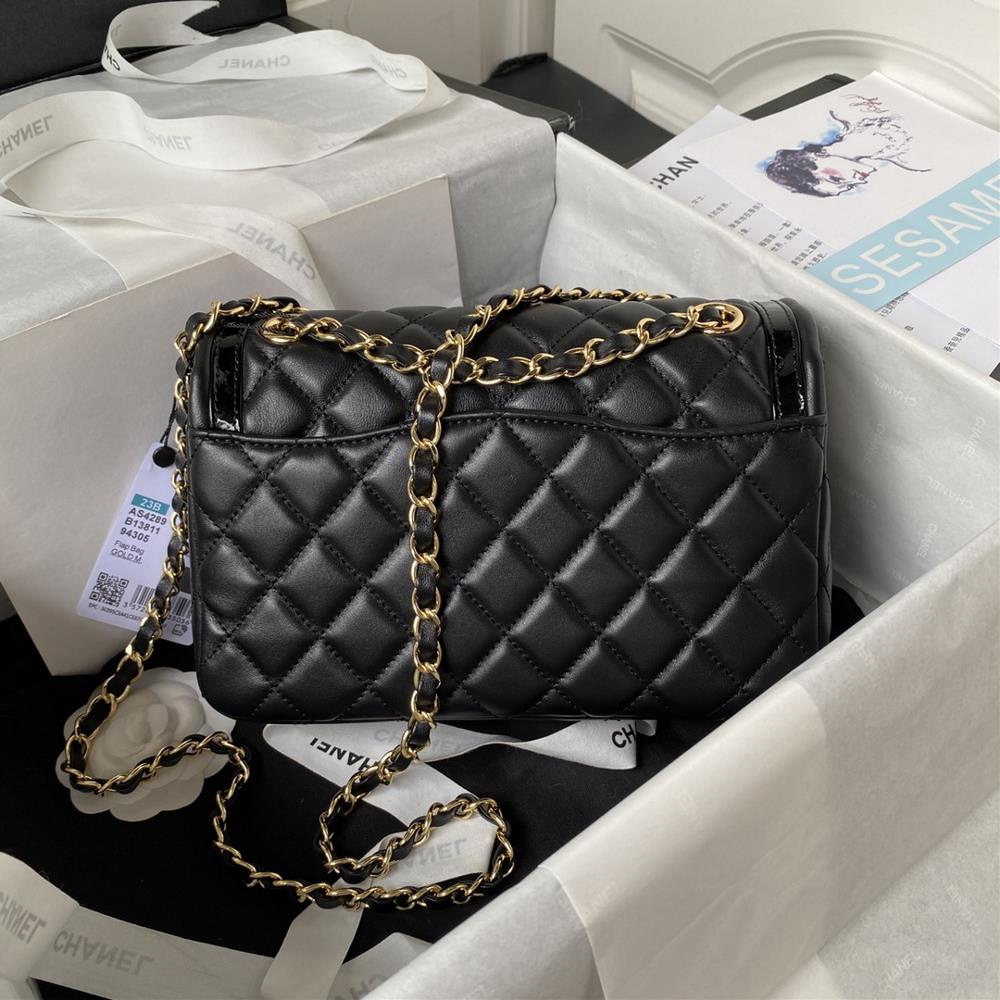 Chanel 23B New CF AS4289 Panda Vintage Black and white color matching crossbody one shoul