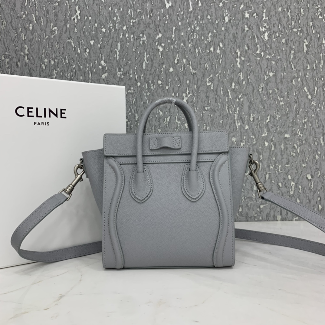 New version of CELINE smiley bag  original overseas single parallel cargo 20CM LUGGAGE calfski