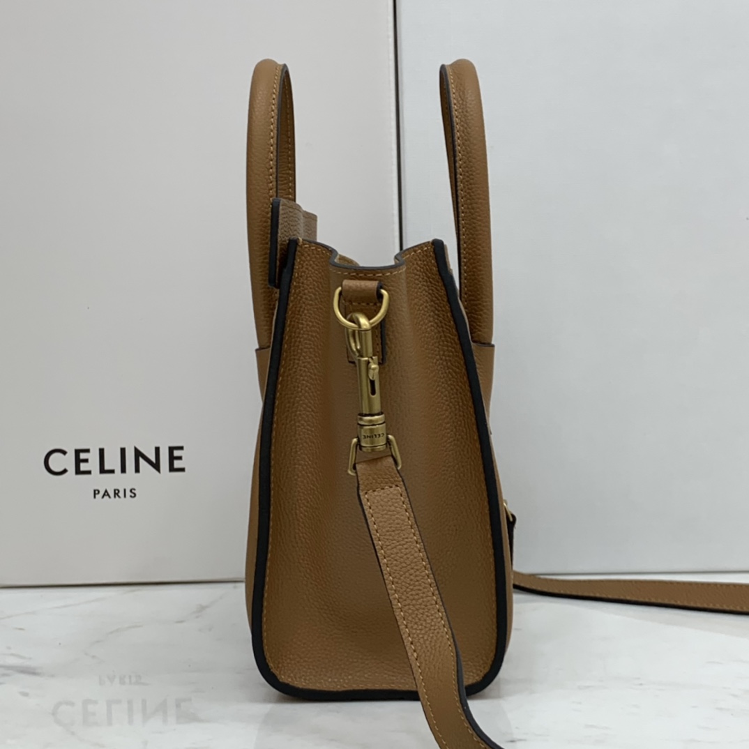 New version of CELINE smiley bag  original overseas single parallel cargo 20CM LUGGAGE calfski