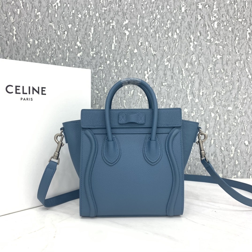 New version of CELINE smiley bag  original overseas single parallel cargo 20CM LUGGAGE calfski