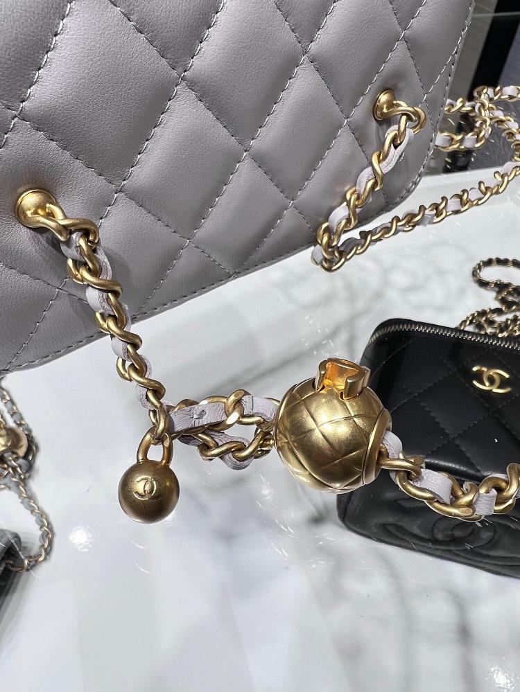 Chanel 22B New Product Golden Ball Long Box Adjustable Chain Rectangular Chain Box Sheepsk