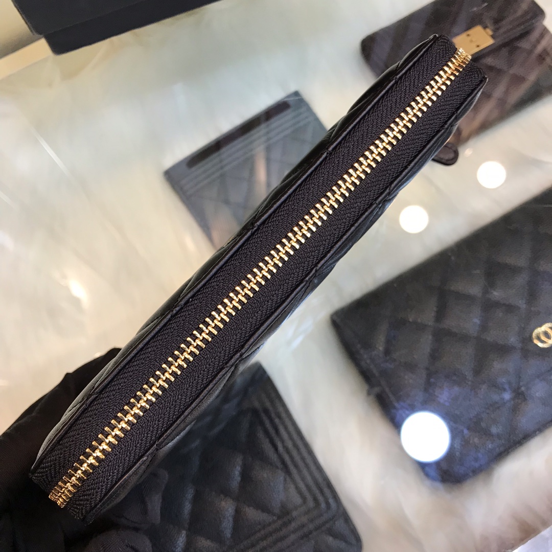 chanel The classic cf long zipper bag arrives Imported lambskin rhombus pattern very att