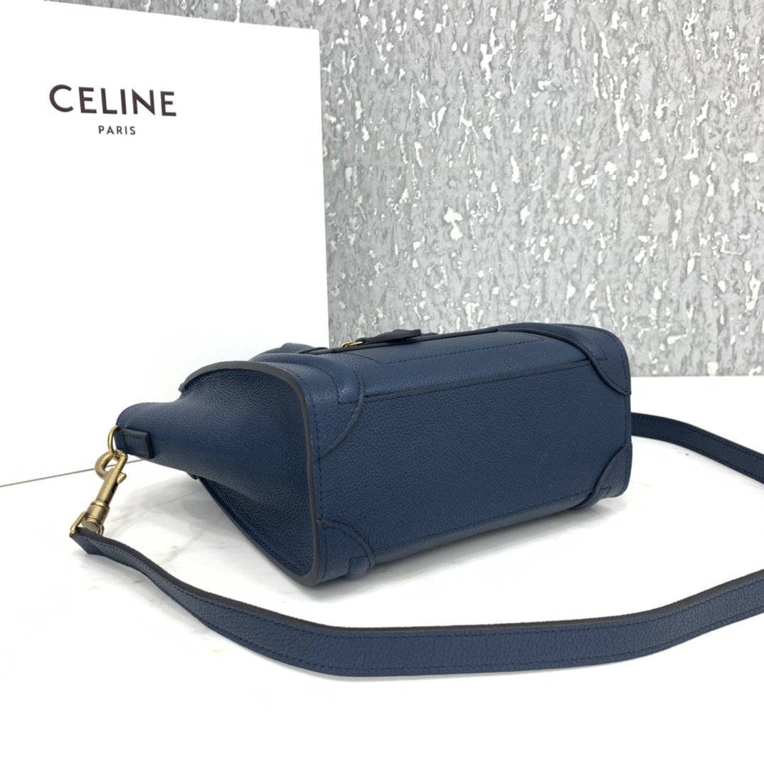 New version of CELINE smiley bag  original overseas single parallel cargo 20CM LUGGAGE calfski