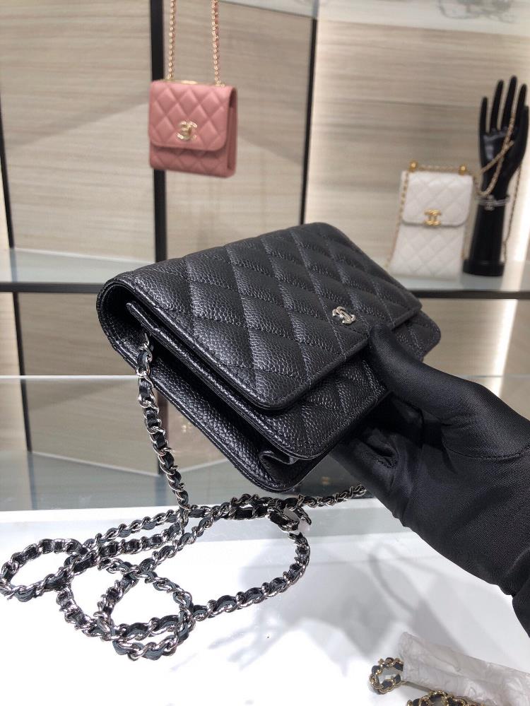 The AP0250Y Chanel bag is not just an accessory it is a statement Its sleek black lambsk