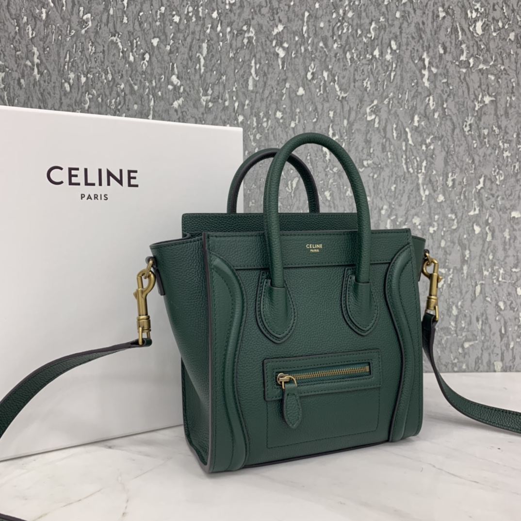 New version of CELINE smiley bag  original overseas single parallel cargo 20CM LUGGAGE calfski