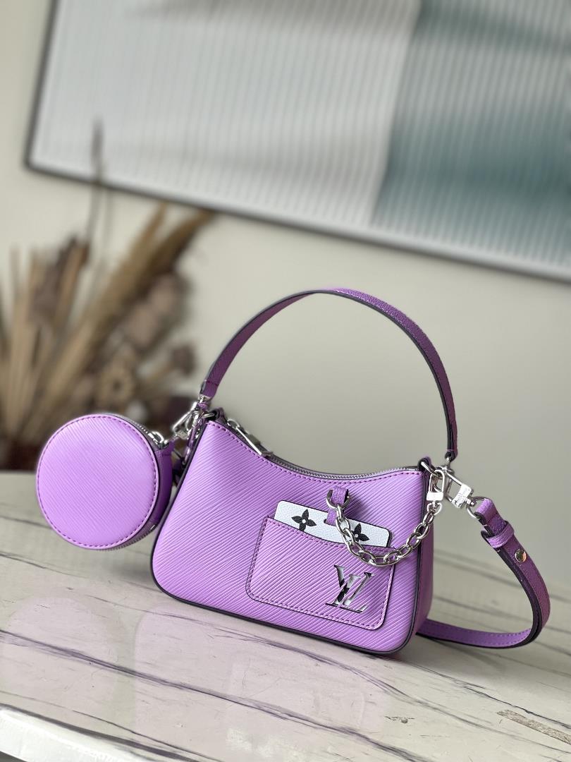 MARELLINI New Color M22653 20998 Taro PurpleThe Marellini handbag features iconic Epi leather incor