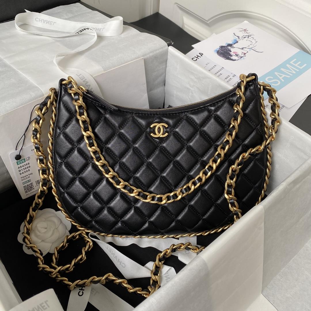 Chanel Xi Leather Bag 23B New AS4368 The newly designed hobo binding is adorned with exquisite woven