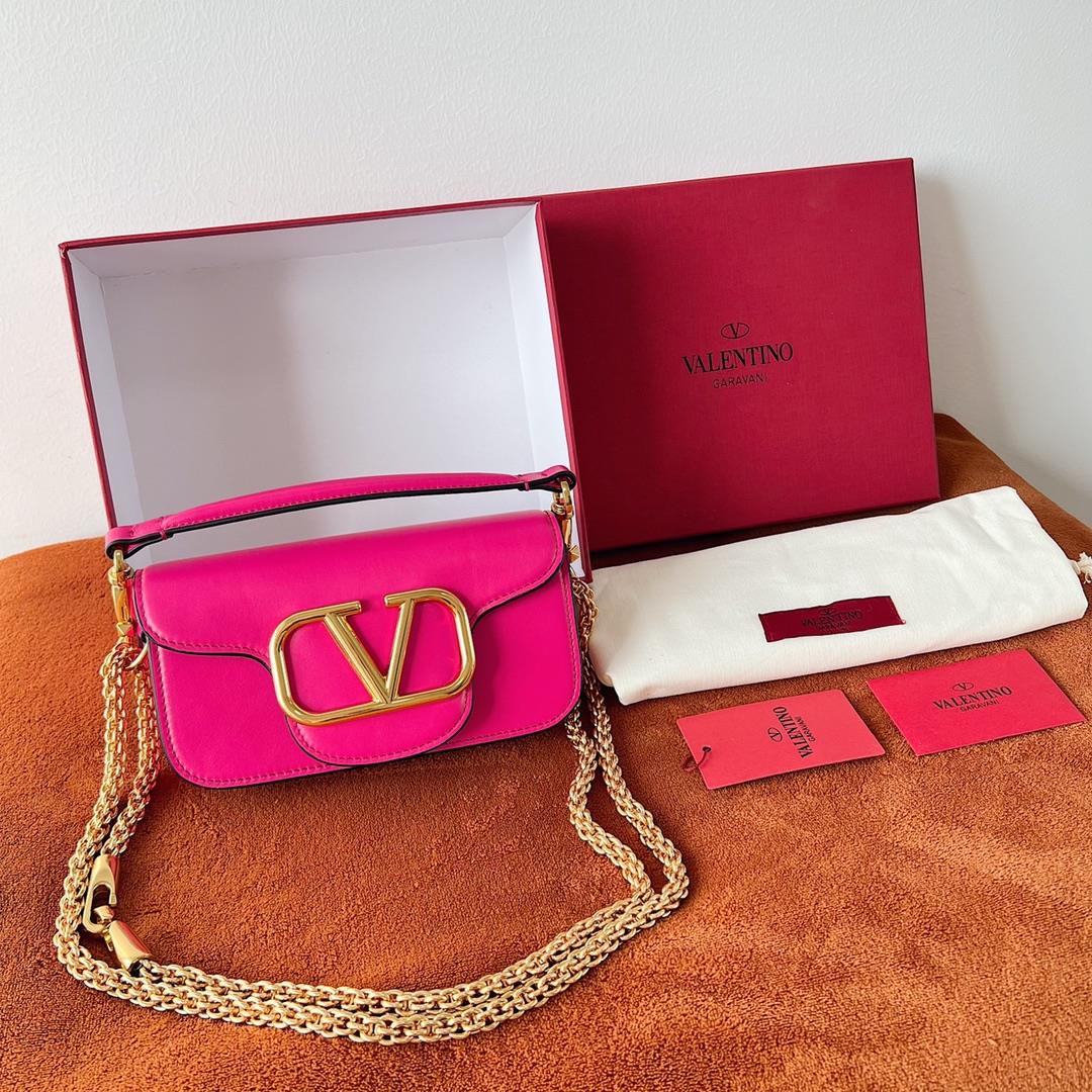 ValtinoGaravani MINI LOC calfskin handbag with metal VLogo Signature detailsEquipped with detachable