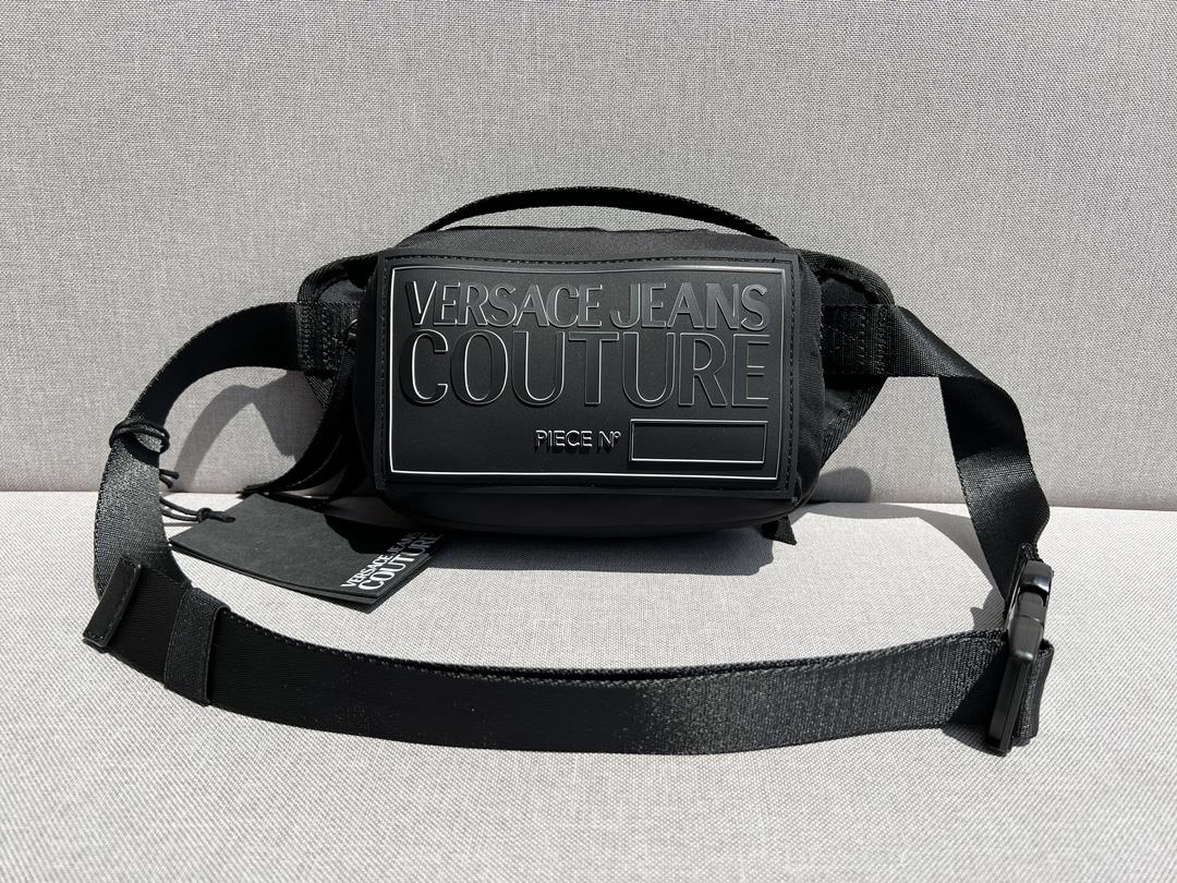 Original order  Versace Jeans Couture New Mens Nylon Breast Bag Waist Bag Versace sub brand offse