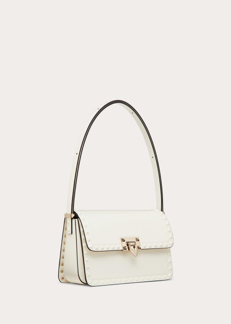 VALENTINO GARAVAI Valentino Garavani Rockstud23 calf leather handbag with enamel rivet tri