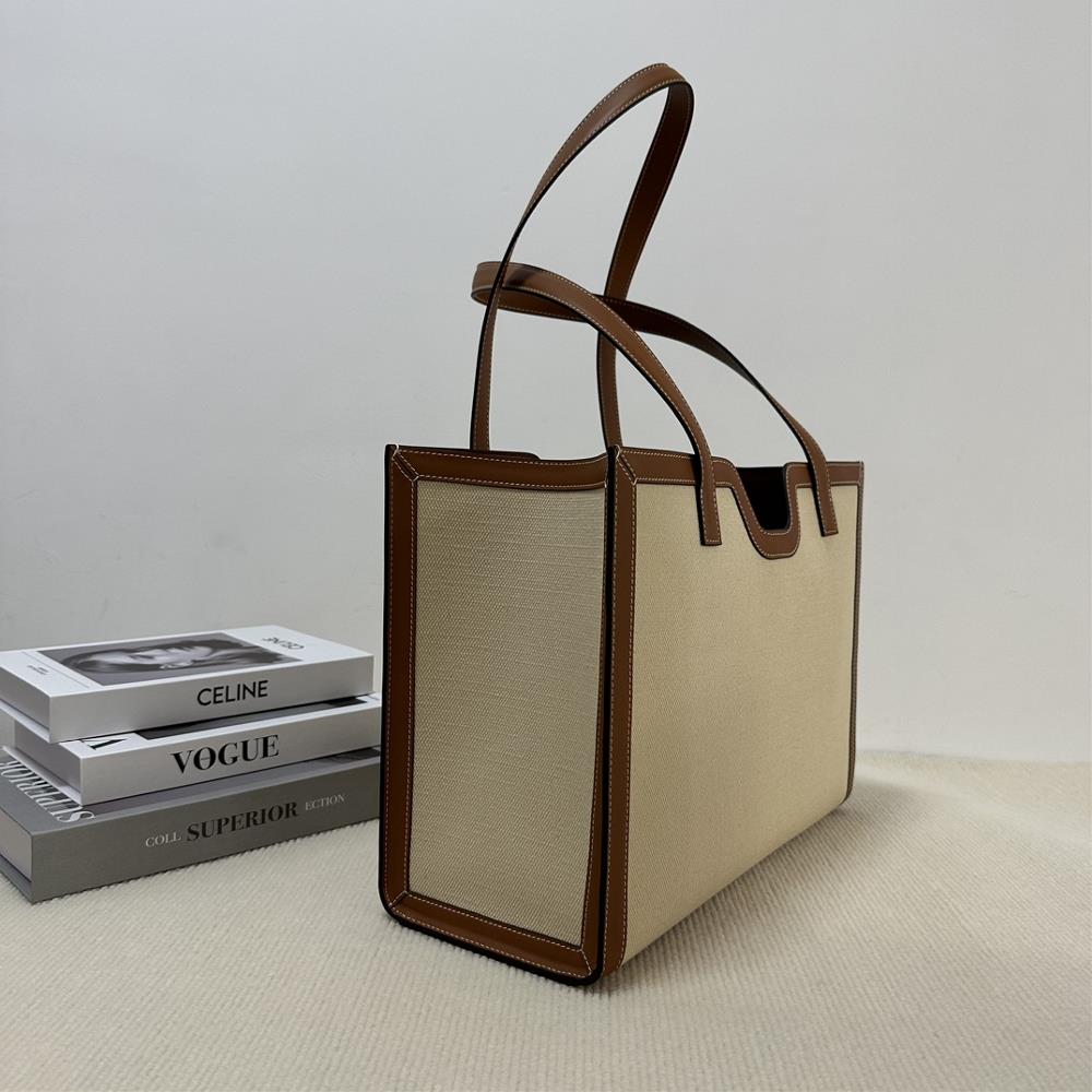 New product launchThe Celine 2023 new Cabas brand new 16 series linen tote extra large tot