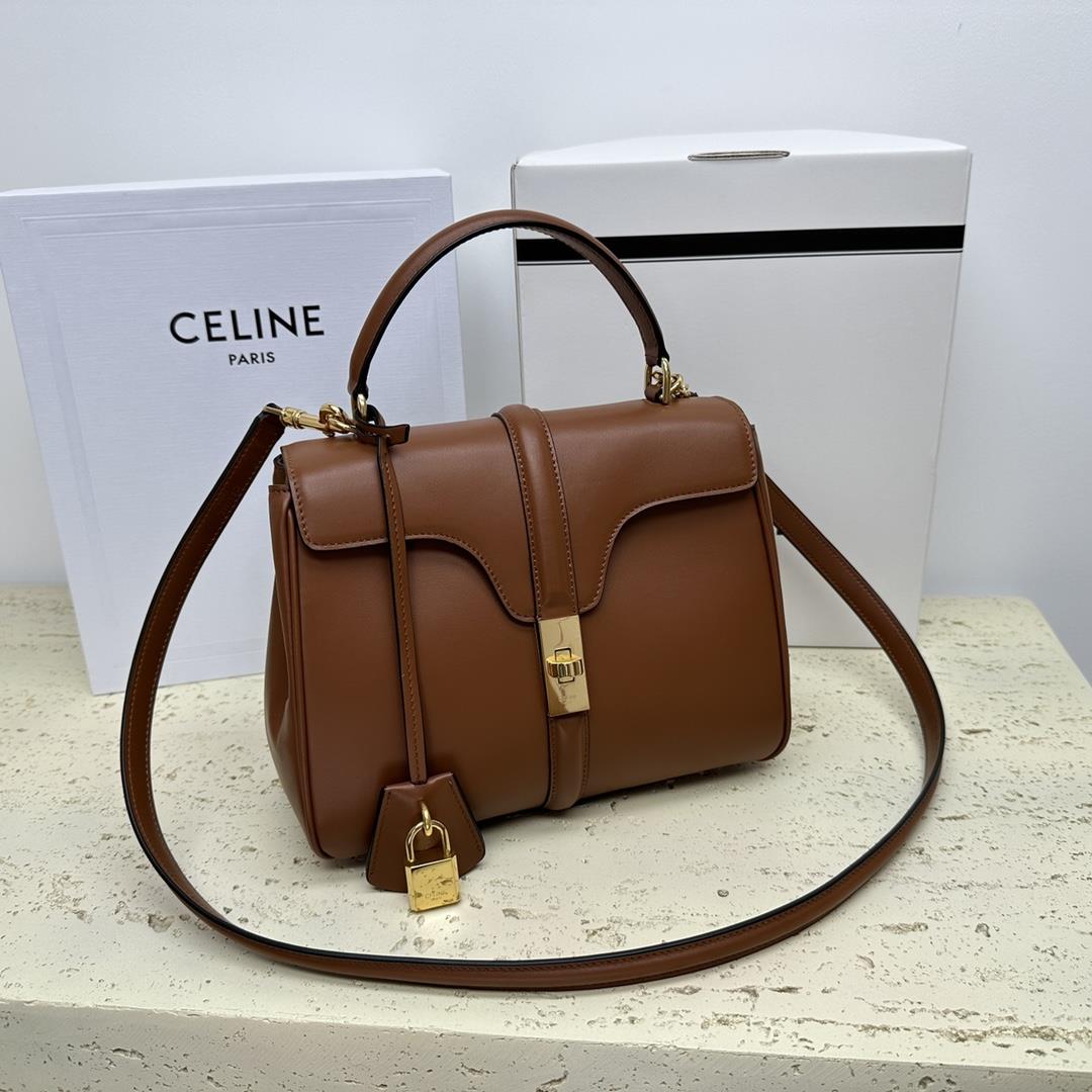 Celines new classic StraP16 handbag is made of highquality cowhide leather with sheepskin lini