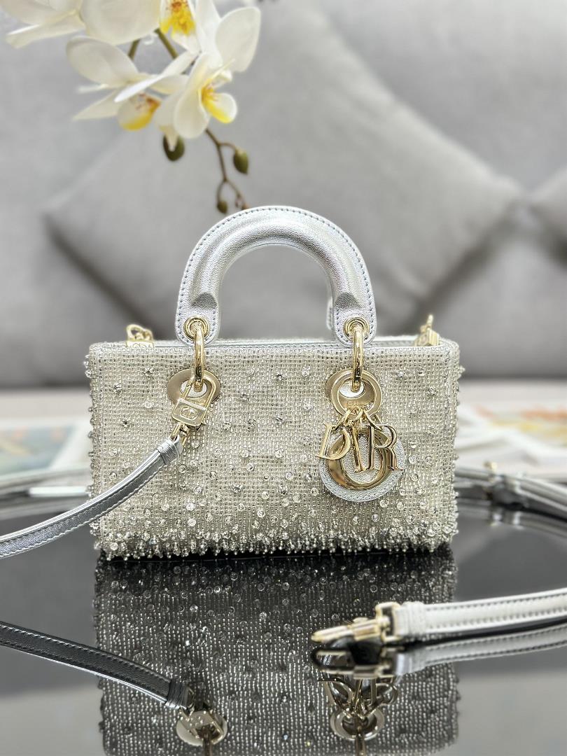 Lady DJoys ultra mini embroidered bead silver is a new addition to the 2023 SpringSummer readytowear