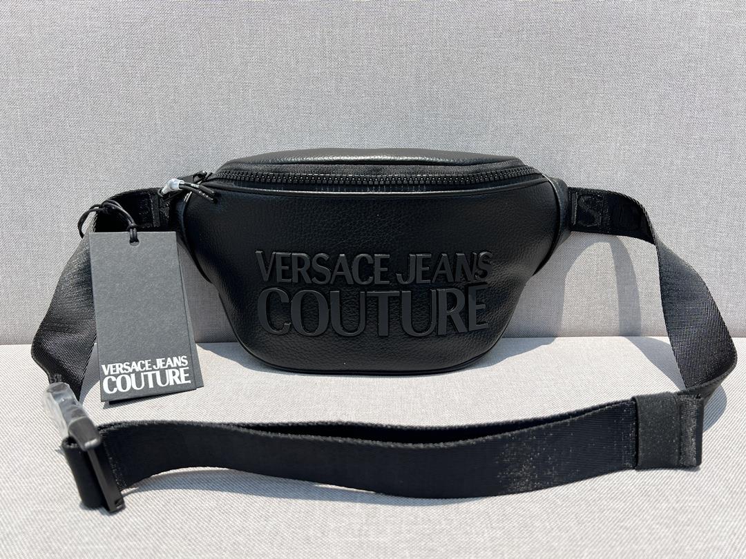 versace Jeans Coutures new litchi pattern waist bag chest bag diagonal backpack Versace sub brand