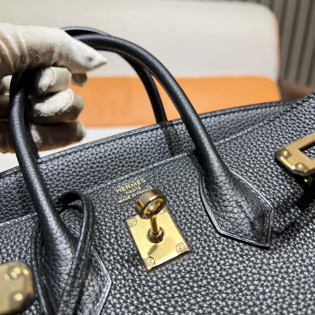 Birkin 25 Platinum Togo 89 Black Inner Seam Gold Buckle Purchase Level Top Original Factory Re