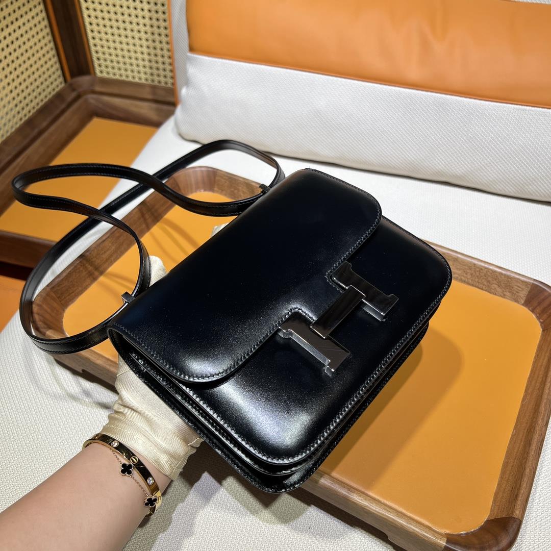 Constance19 Kangkang Box 89 Black Black Silver Buckle Purchase Level Top Original Factory