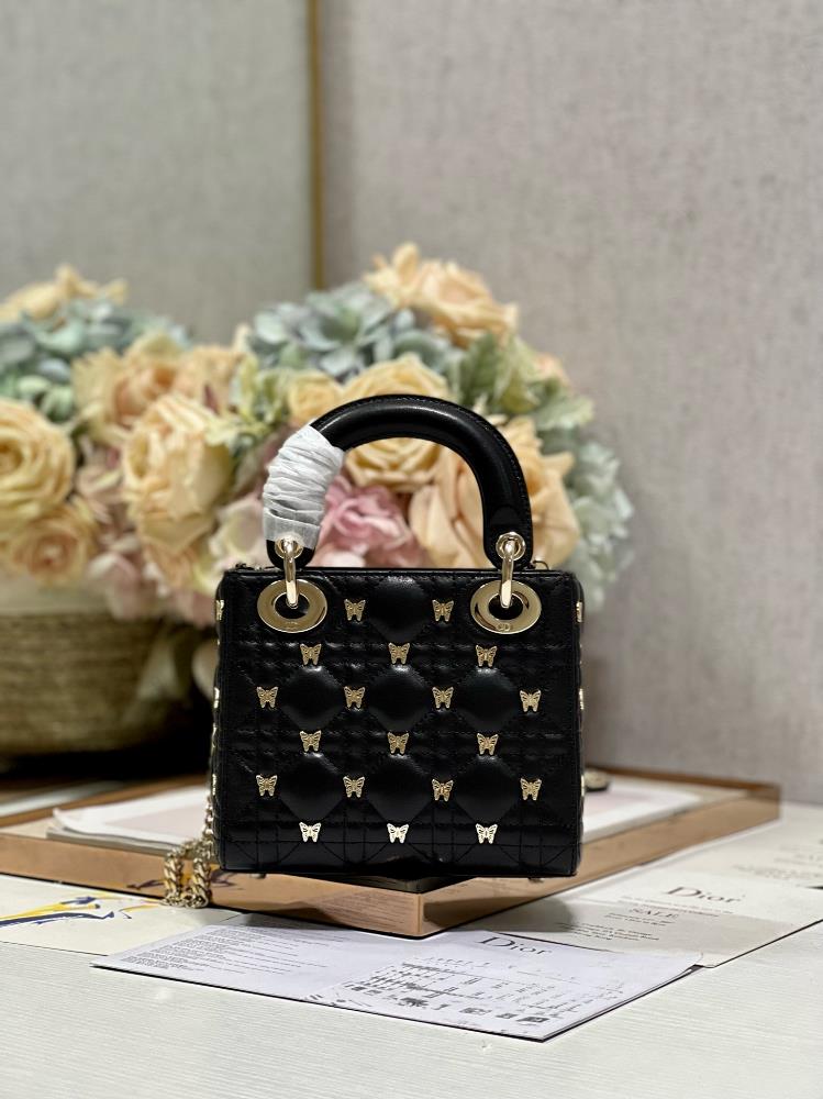 In a world where trends come and go the Dior 0505 Lady Bag in Butterfly Black stands out