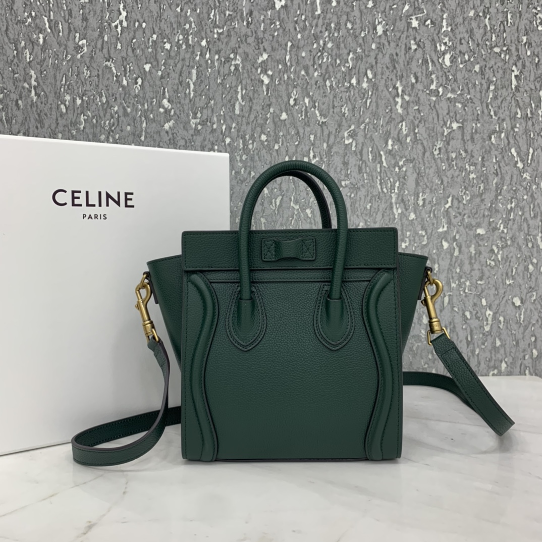 New version of CELINE smiley bag  original overseas single parallel cargo 20CM LUGGAGE calfski