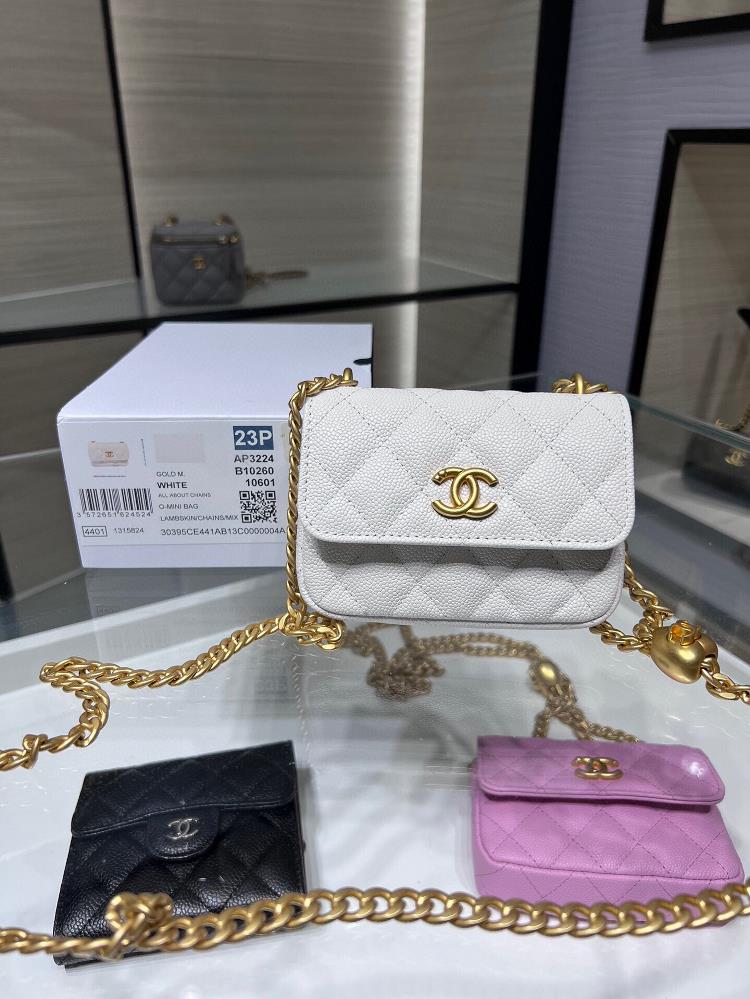 Chanel 23Ps new small waste bag is the most beautiful with adjustable buckles and adjustable chainsCaviar cowhide with double c embossed logo exquis