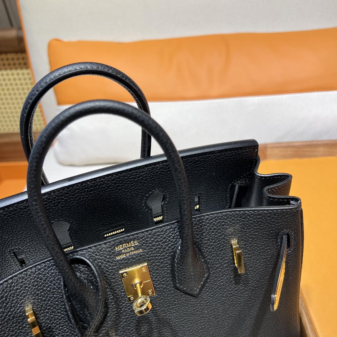 Birkin 25 Platinum Togo 89 Black Inner Seam Gold Buckle Purchase Level Top Original Factory Re