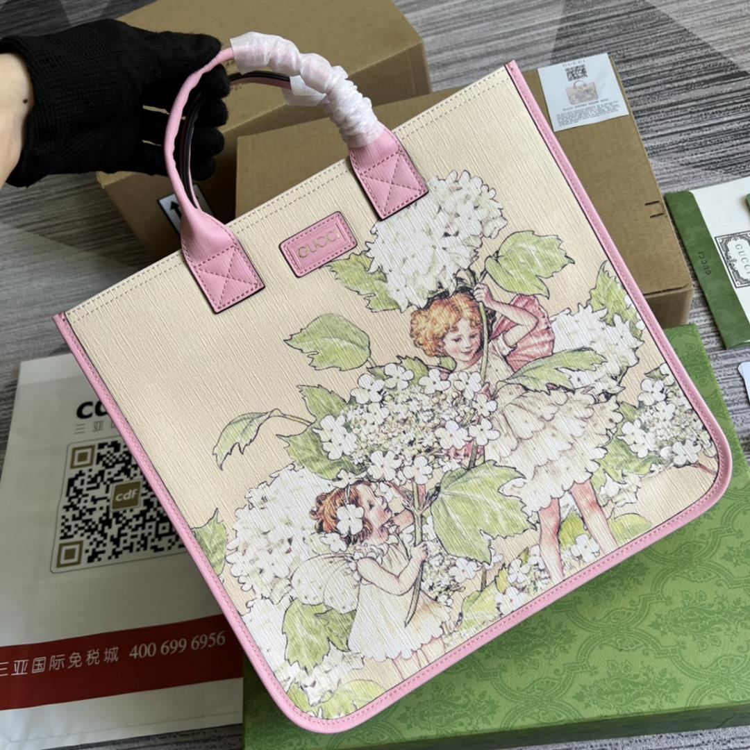 Equipped with a full set of specialty green packaging childrens fairy printed large tote bags 