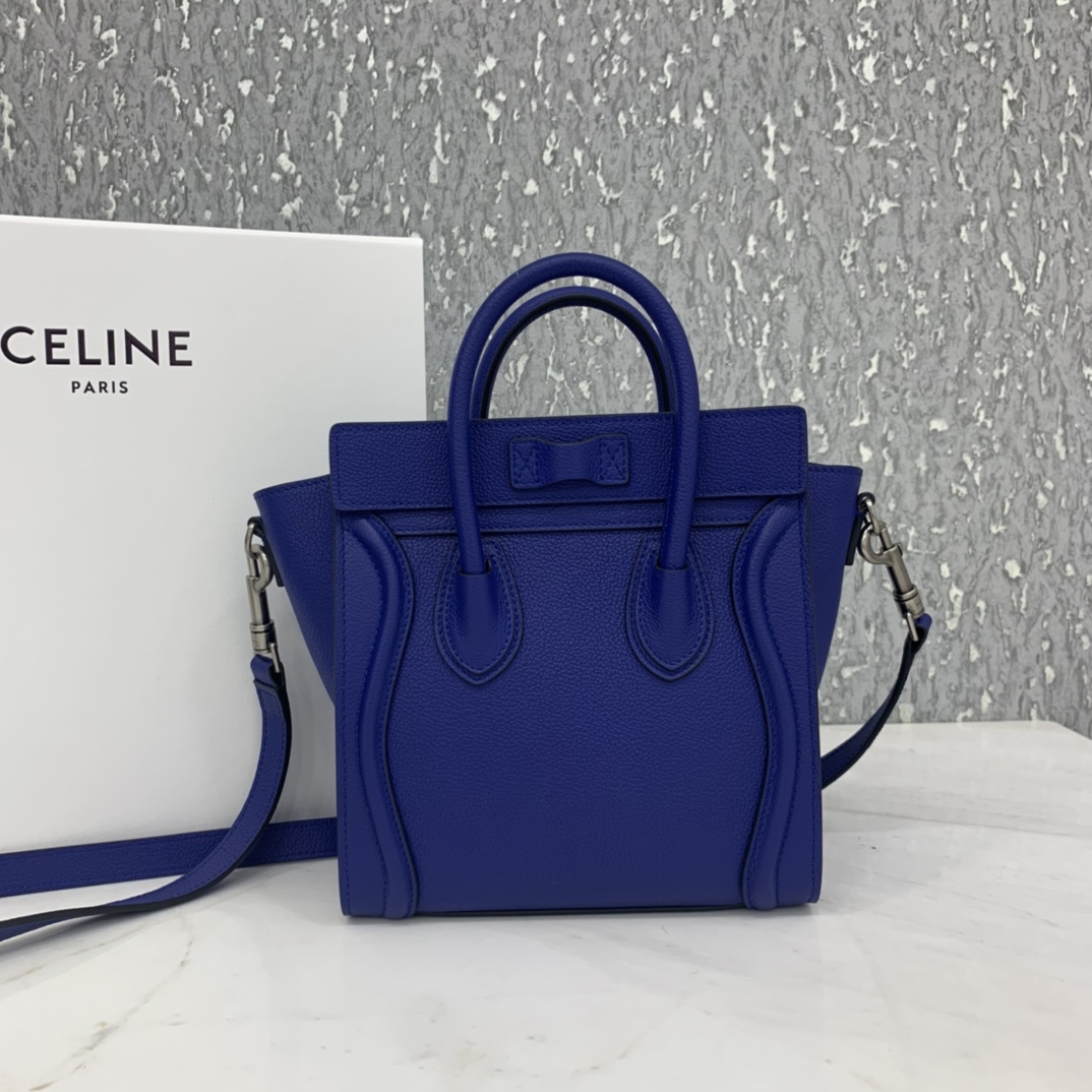 New version of CELINE smiley bag  original overseas single parallel cargo 20CM LUGGAGE calfski