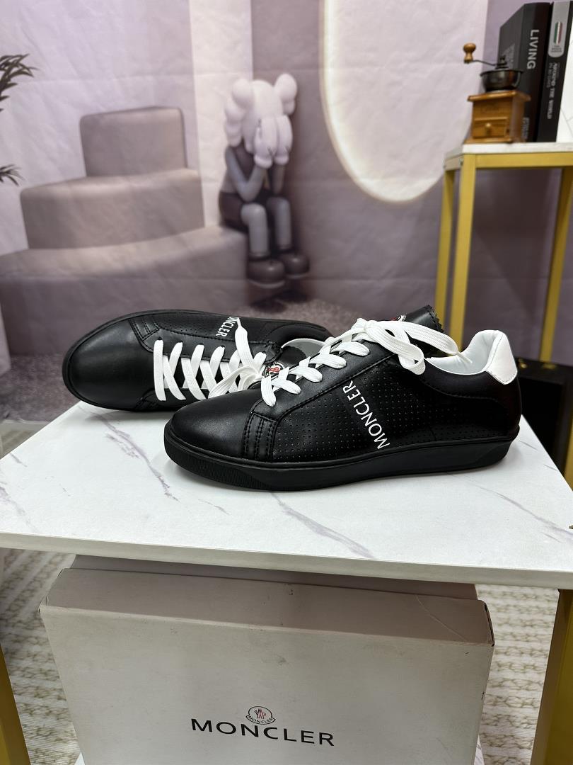 MONCLER casual sports shoes with a top layer of cowhide and imported mesh fabric that is soft 