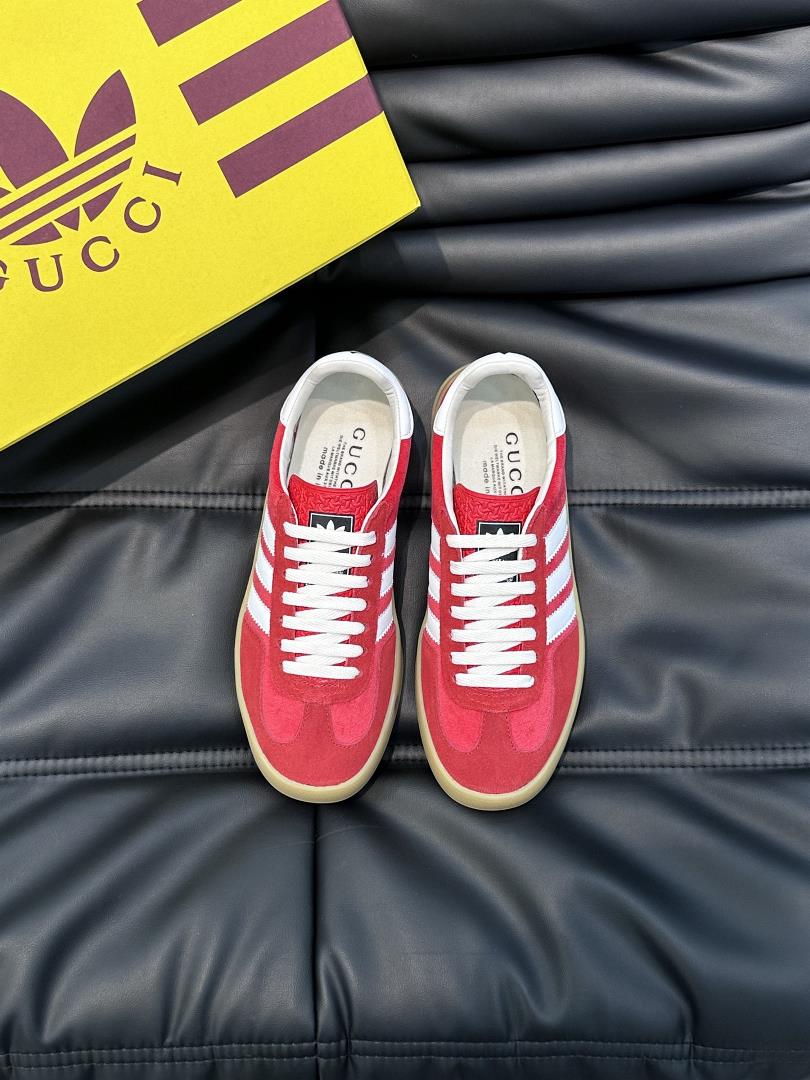 Gucc x adidas 23fw new arrival G Adidas co branded couple casual board shoes with adidas classic th