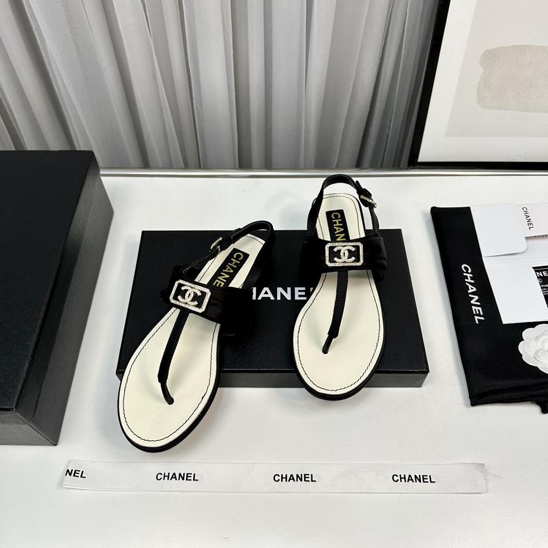 chanel satin water brick buckle clip sandalsHigh end quality of large factoriesThe silk te