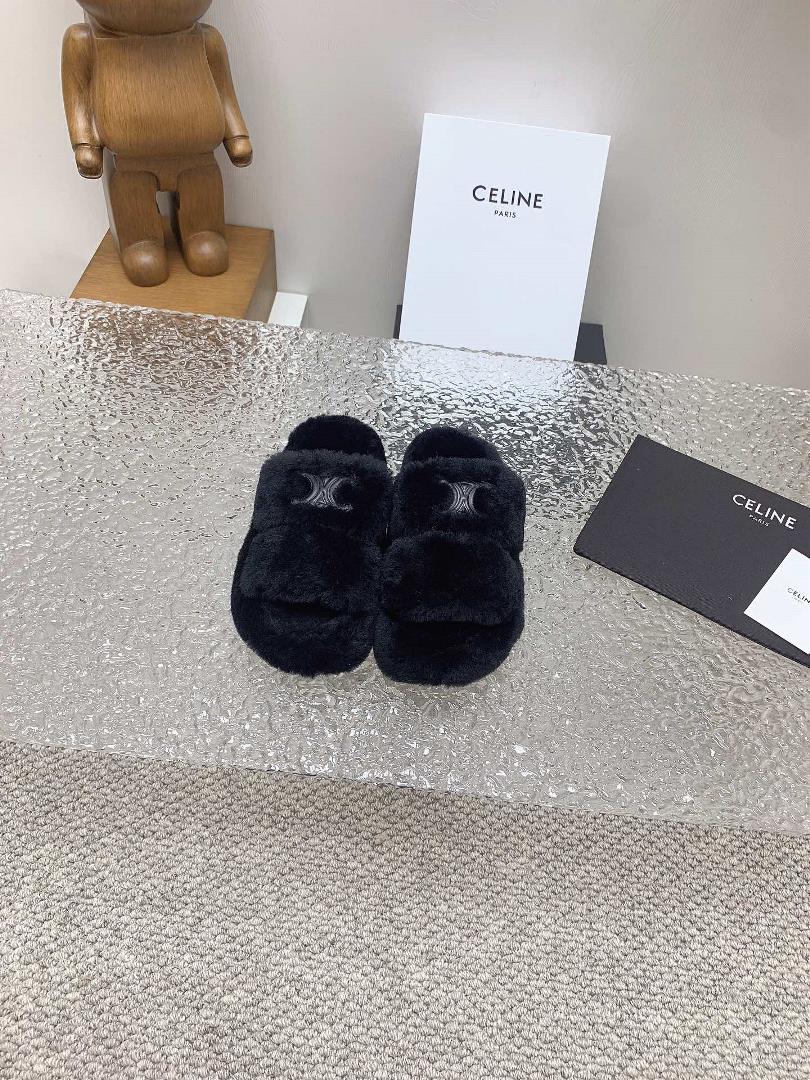 Sailin Celines classic wool slippers are made of carefully selected cut pastry wool mater