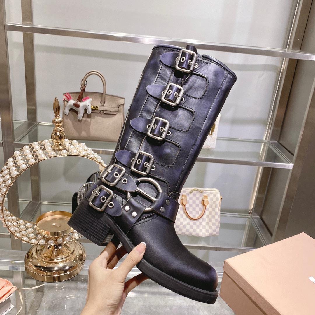 miumiu AutumnWinter New Product Limited Edition High Barrel Boots MIU Series Global Limit