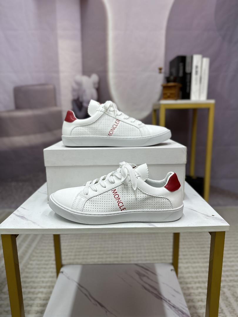 MONCLER casual sports shoes with a top layer of cowhide and imported mesh fabric that is soft 