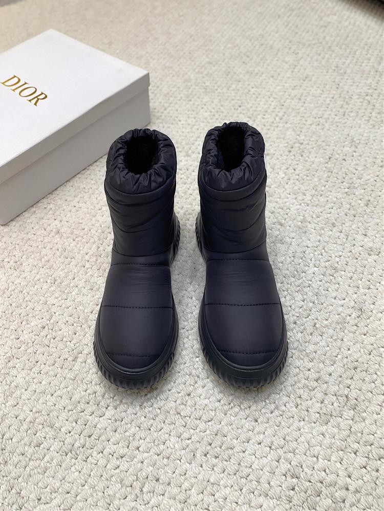 Dior Frost Ankle boots incorporate a high binding style showcasing a new skiing look Th