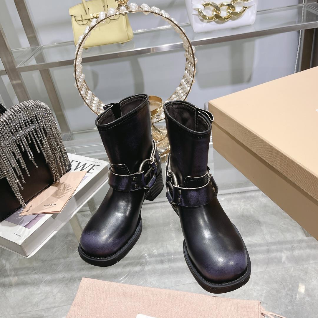 Factory mimiu 2023 Autumn and Winter New Product Limited Quantity Lock Short Boots Popular